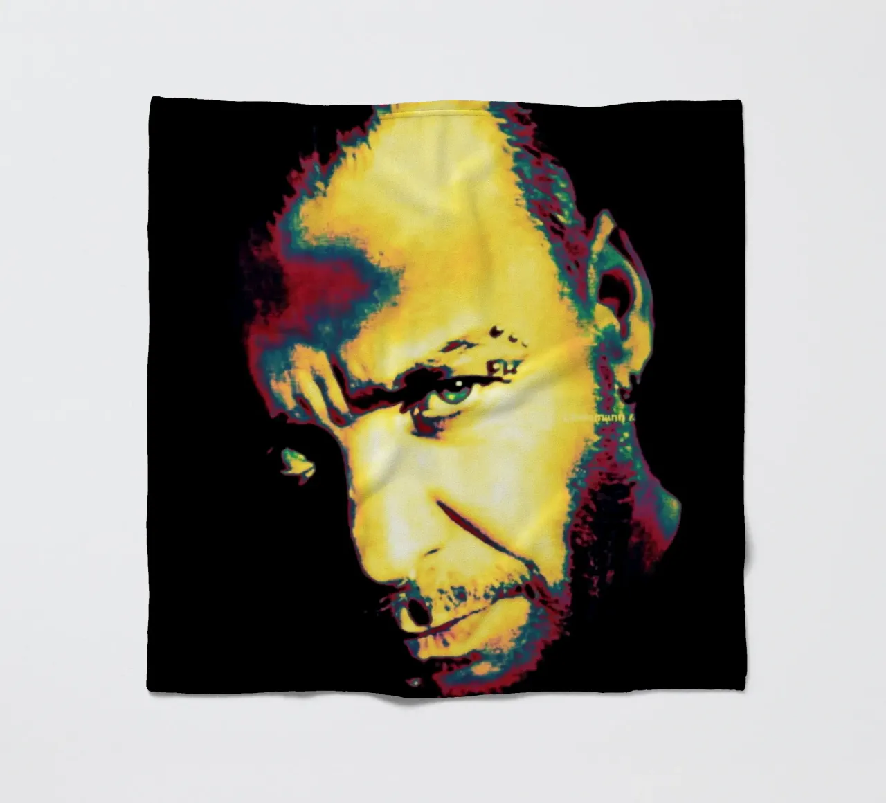 Ritratto di Tim Lindemann coperta in pile da Lembayung art