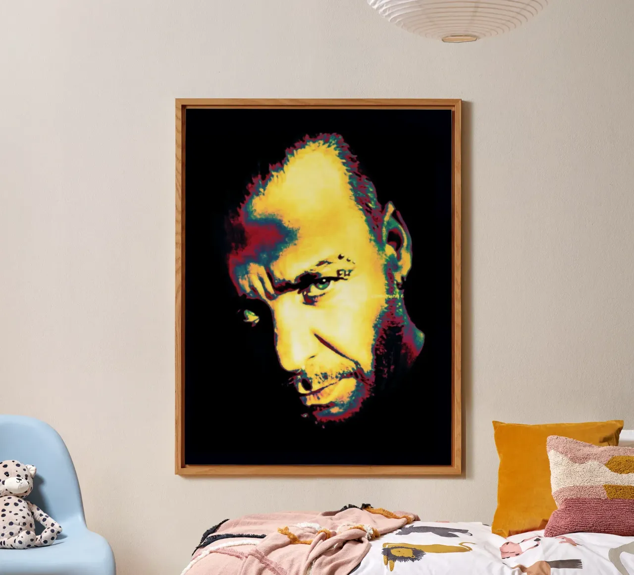 Ritratto di Tim Lindemann alluminio dibond da Lembayung art