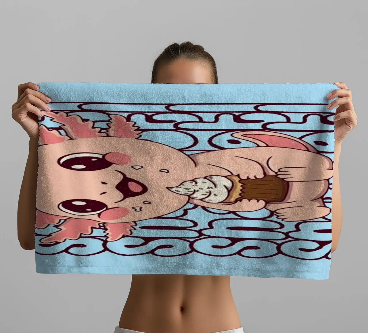 Snaxolotl asciugamano da bagno da Loobs