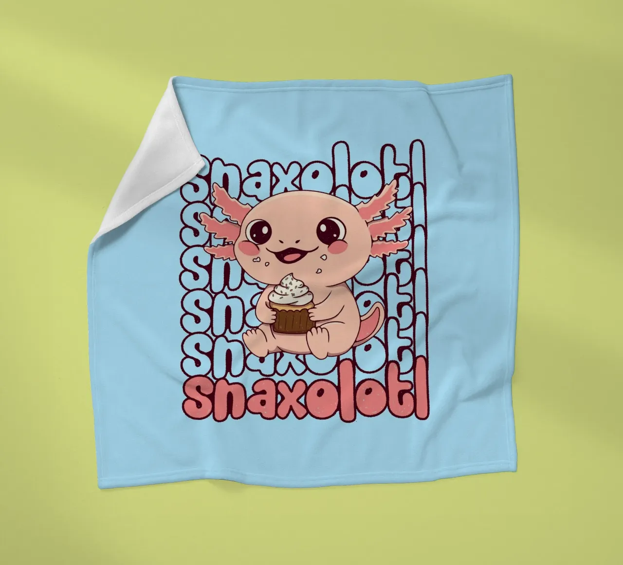Snaxolotl coperta in pile da Loobs