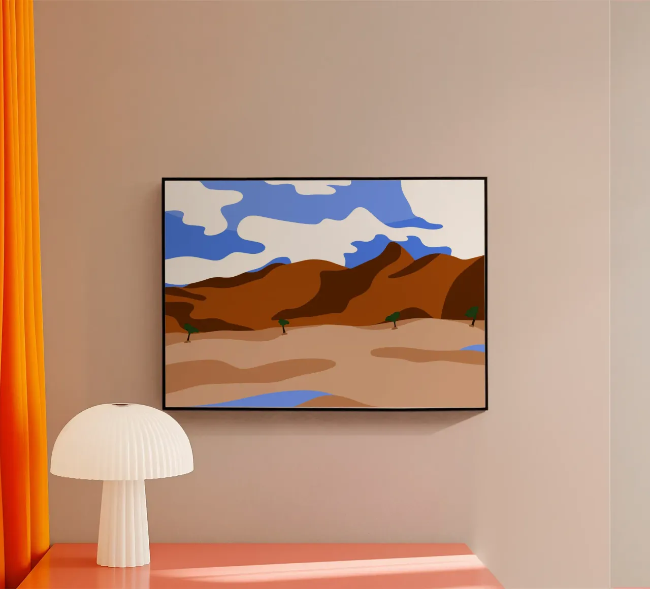 Vue large dans le désert plexiglas de Keva Epale