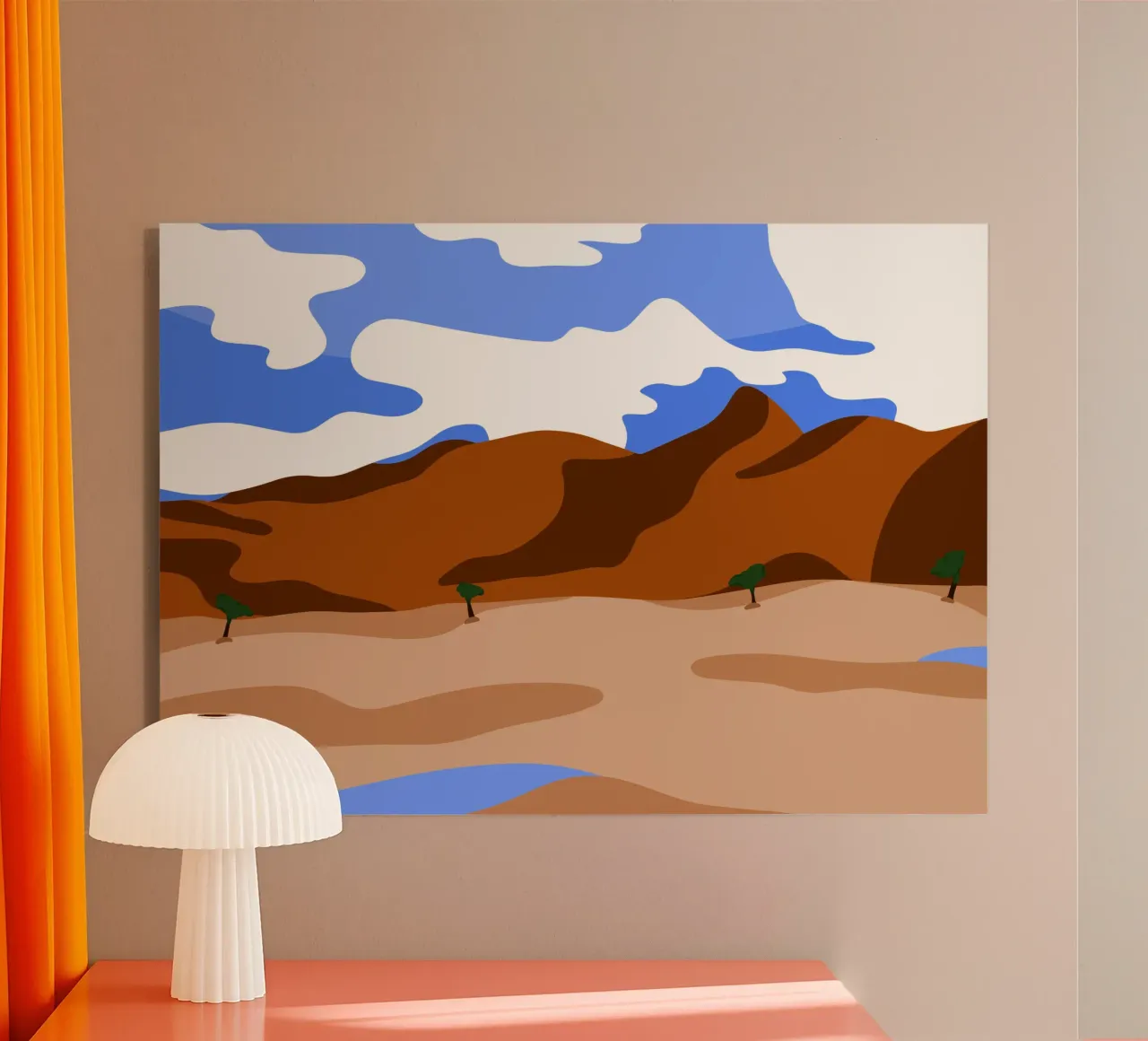 Vue large dans le désert plexiglas de Keva Epale