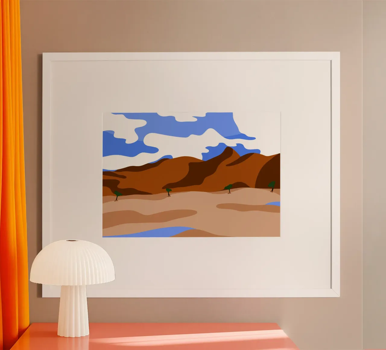 Wide view in the desert hahnemühle by Keva Epale