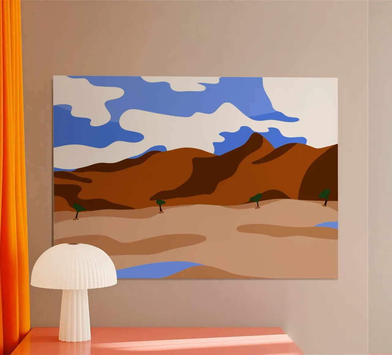 Wide view in the desert hahnemühle by Keva Epale