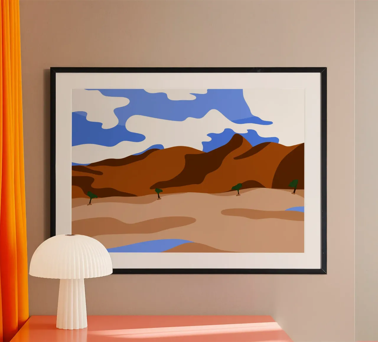 Wide view in the desert hahnemühle by Keva Epale