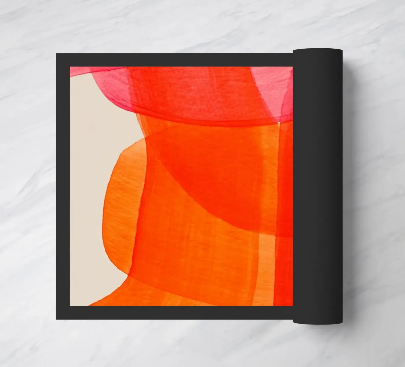 Lines swing orange doormat by Carinaprint