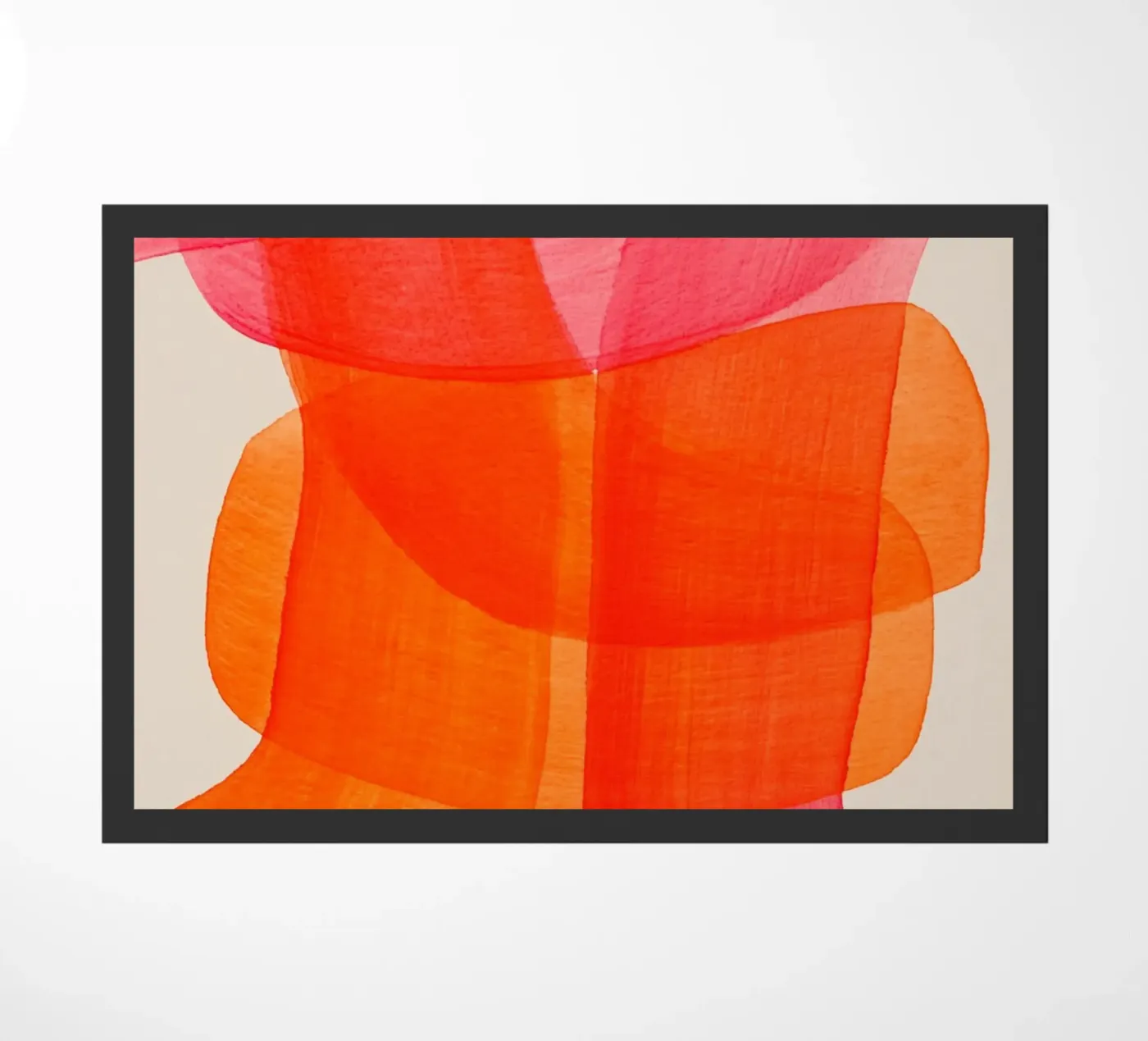 Lignes élan orange paillasson de Carinaprint