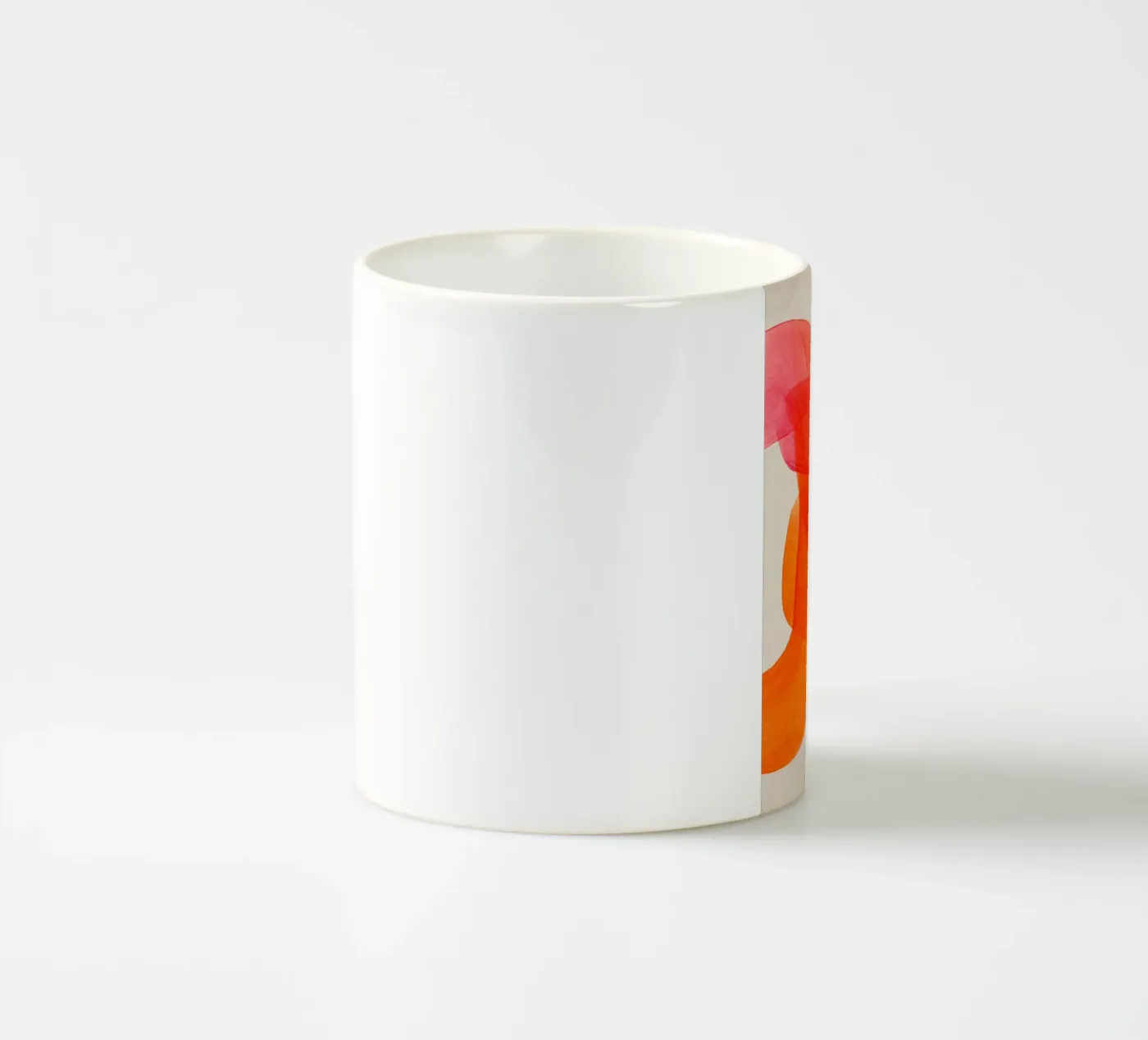 Lines swing orange ceramic mug by Carinaprint