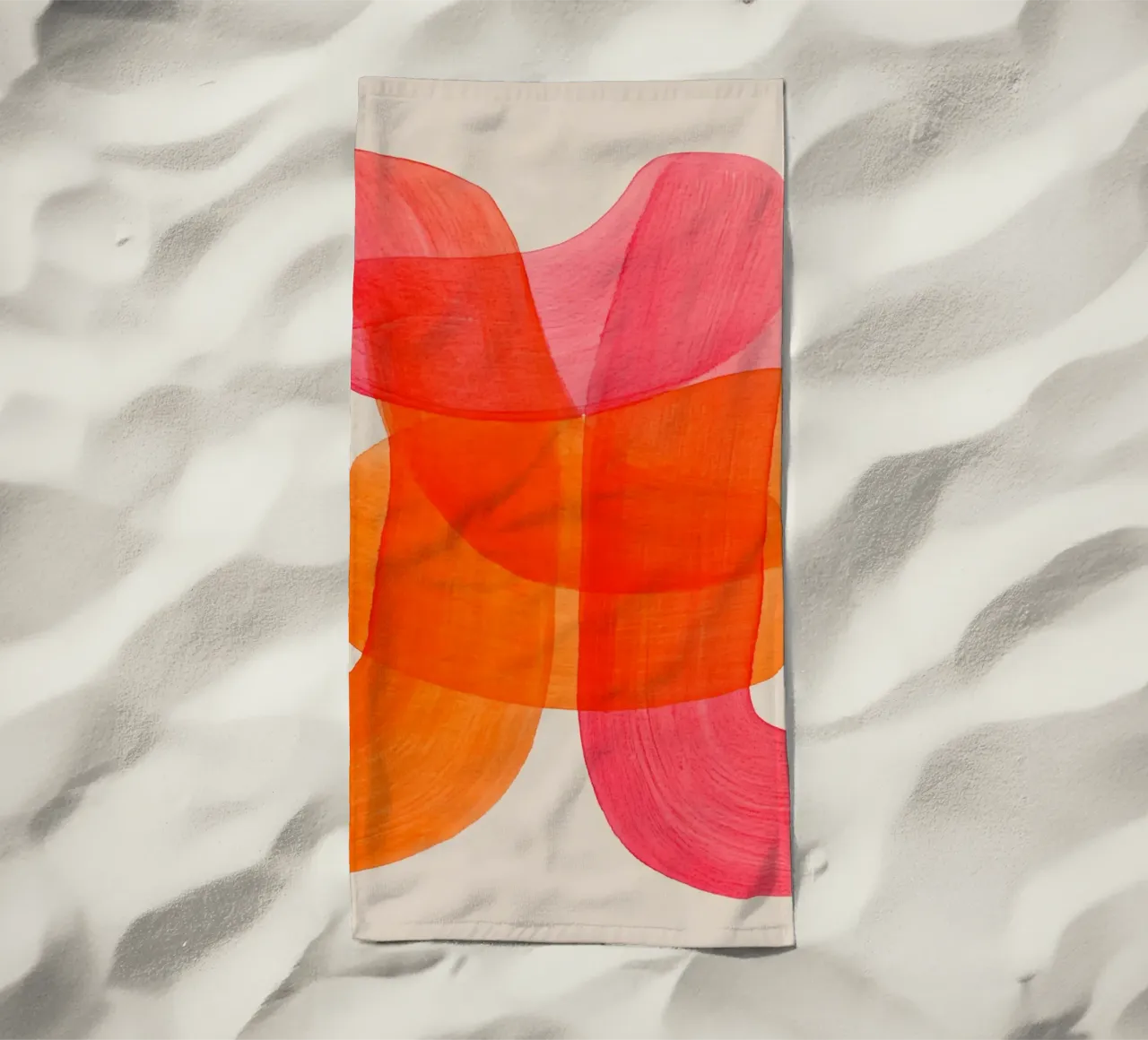 Linee di oscillazione arancione telo mare da Carinaprint