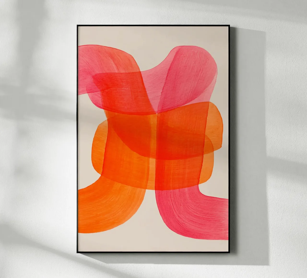 Lines swing orange acrylic glass by Carinaprint