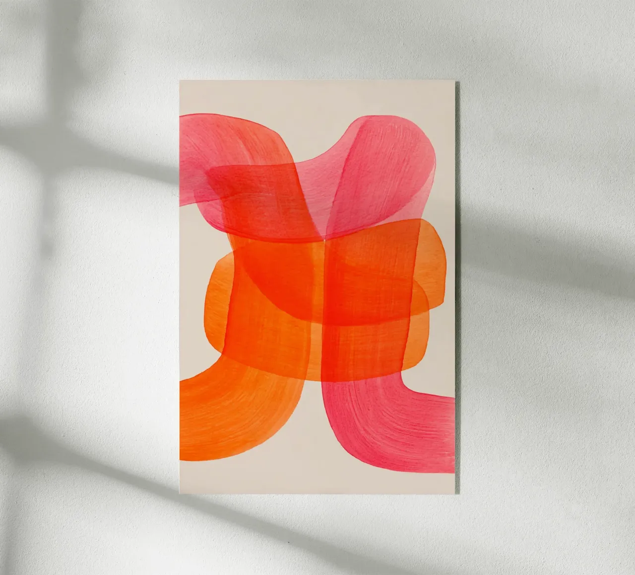 Lines swing orange acrylic glass by Carinaprint