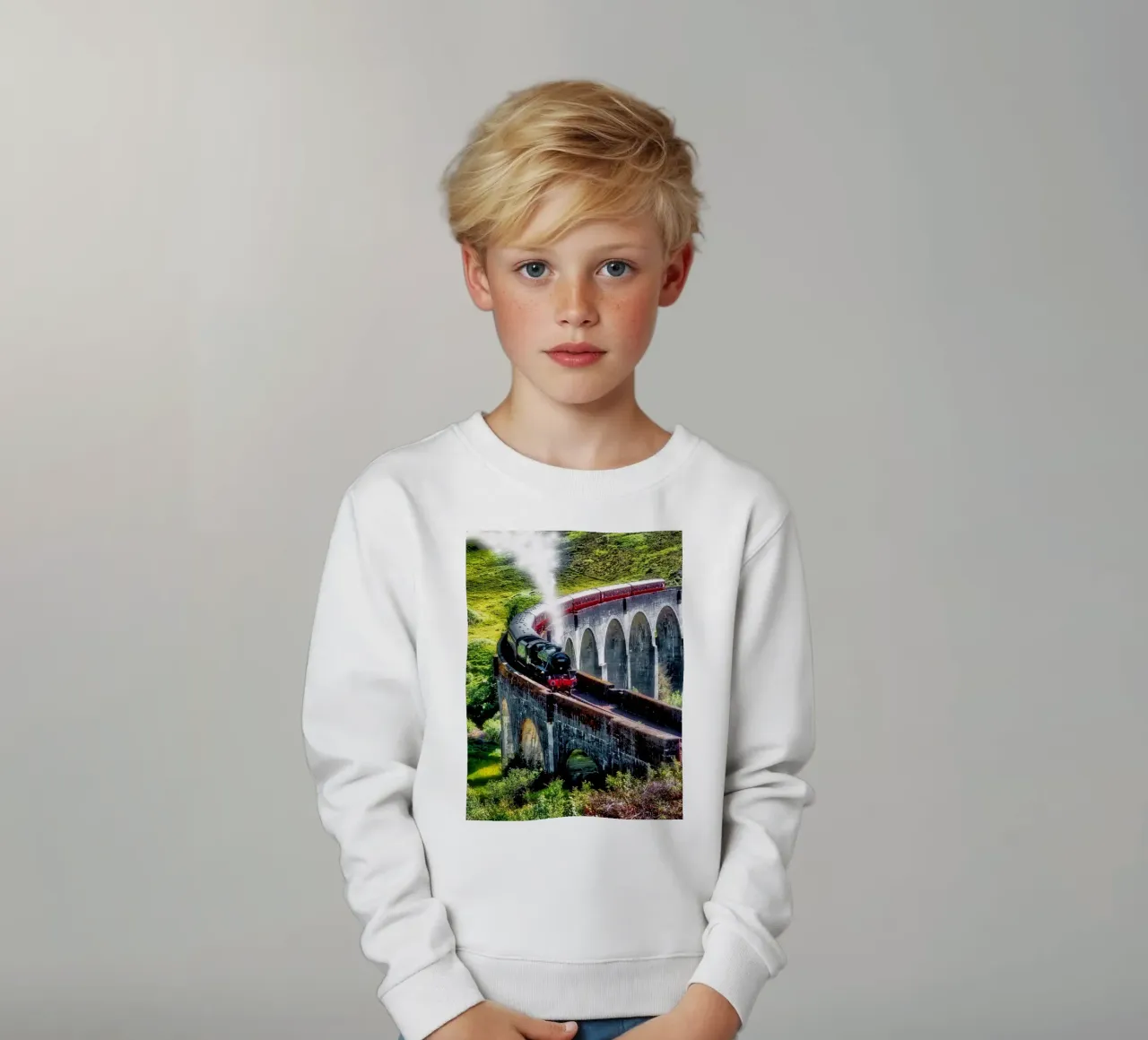 Viadotto di Glenfinnan in Scozia felpa bambino da Juergen Wiesler