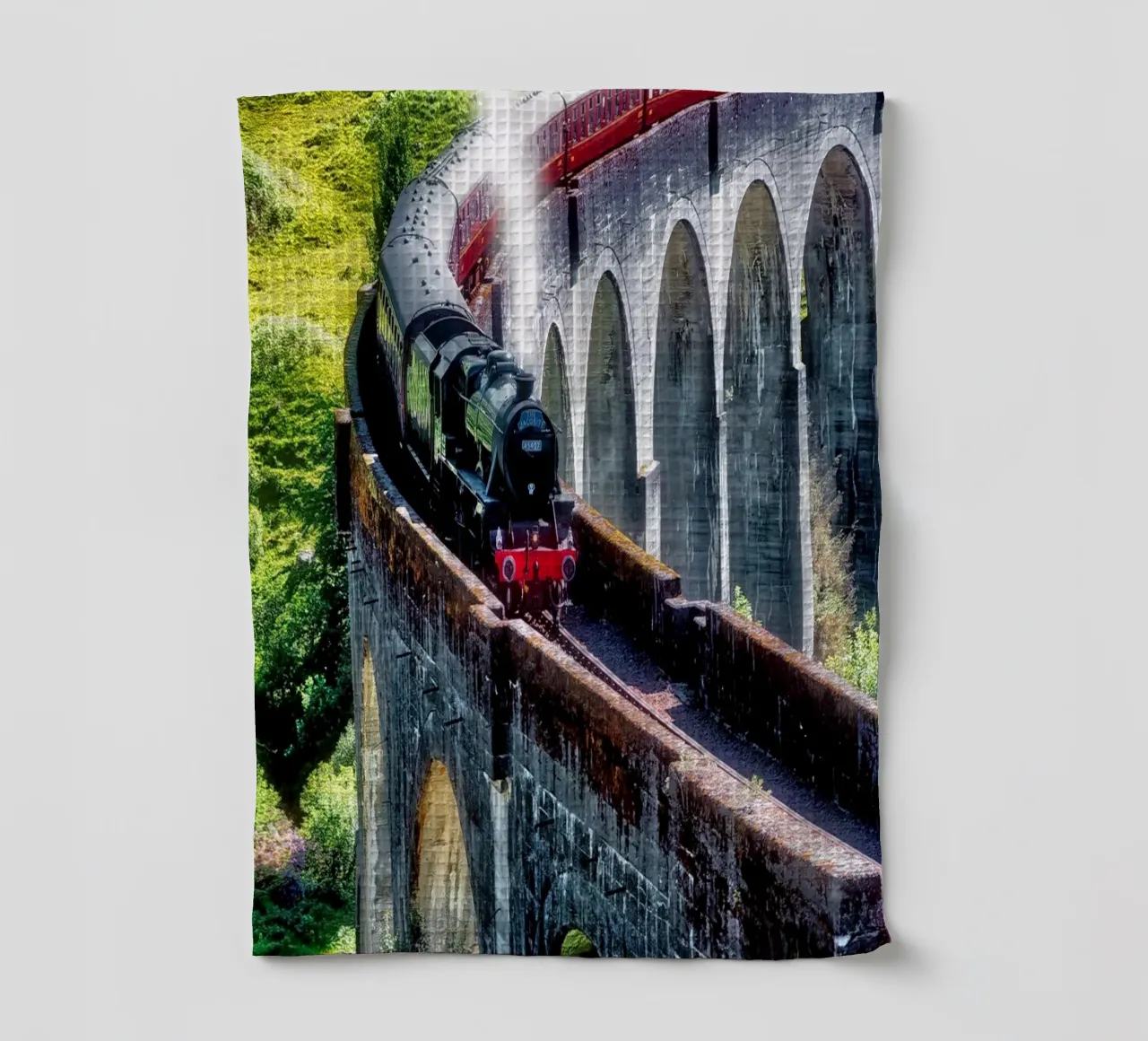 Viaduc de Glenfinnan en Écosse torchon de Juergen Wiesler