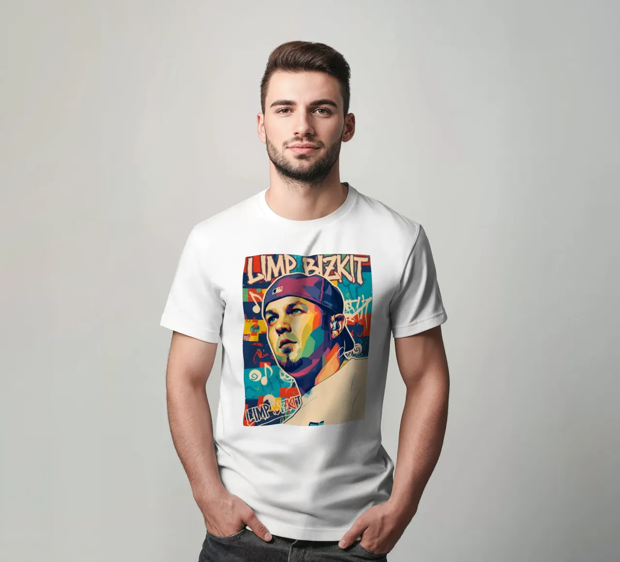 Fred Durst Limp Bizkit pop art t-shirt da Hantamrata