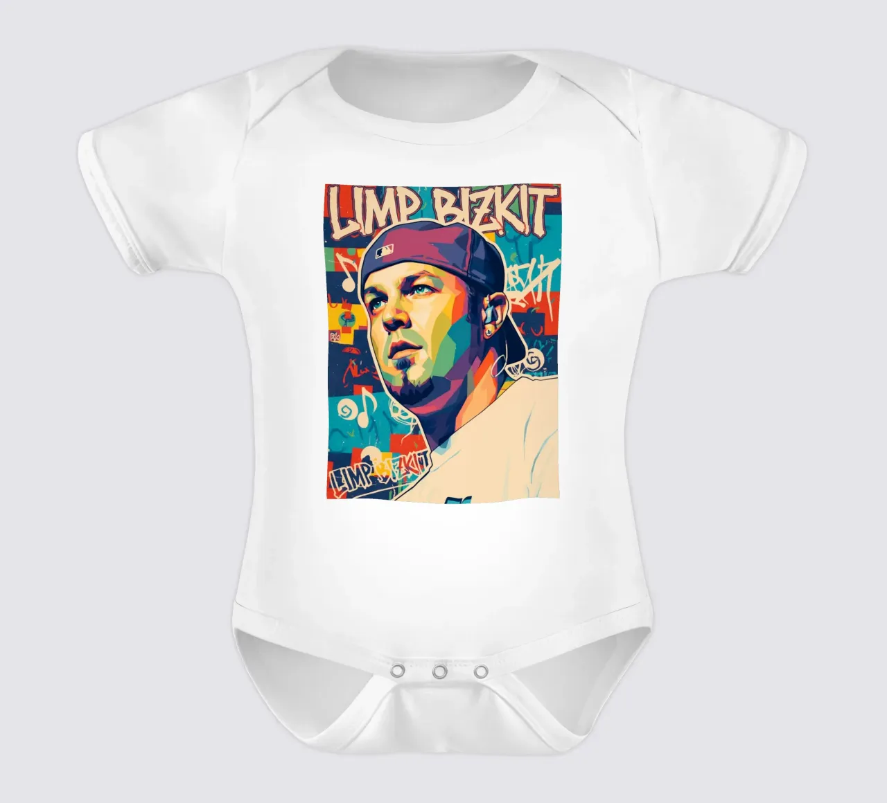 Fred Durst Limp Bizkit pop art body neonato maniche corte da Hantamrata