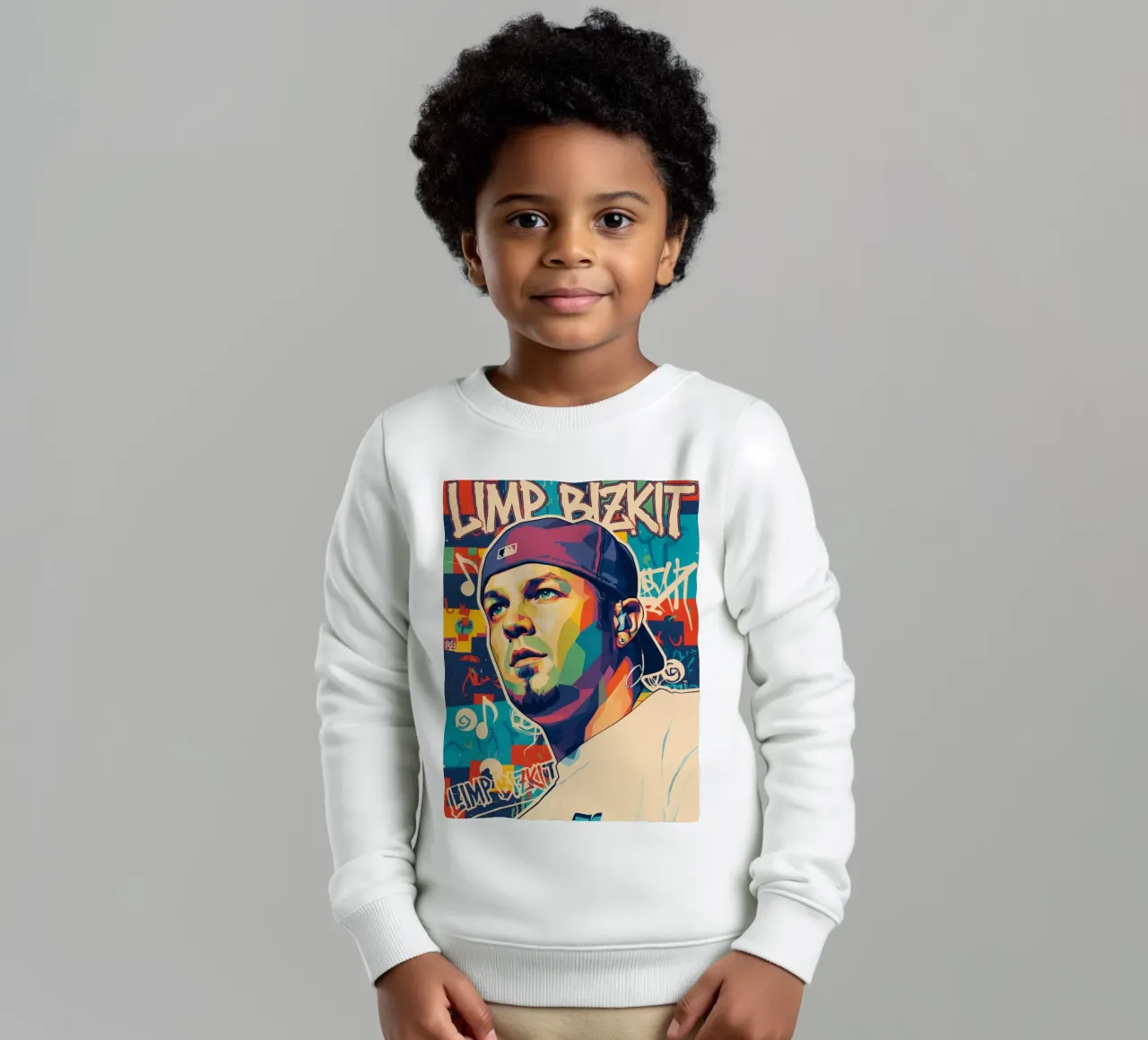 Fred Durst Limp Bizkit pop art felpa bambino da Hantamrata