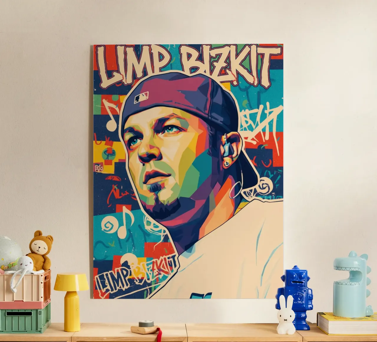 Fred Durst Limp Bizkit pop art plexiglass da Hantamrata