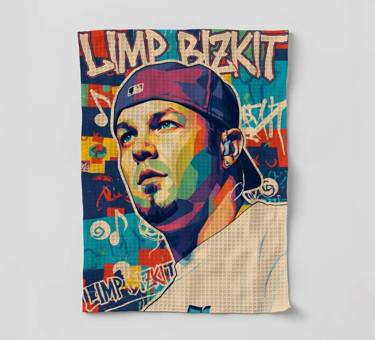 Fred Durst Limp Bizkit pop art torchon de Hantamrata