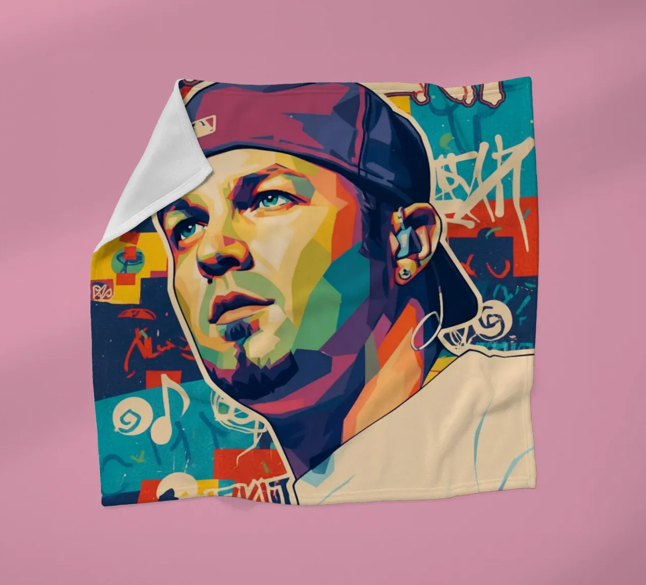 Fred Durst Limp Bizkit pop art coperta in pile da Hantamrata