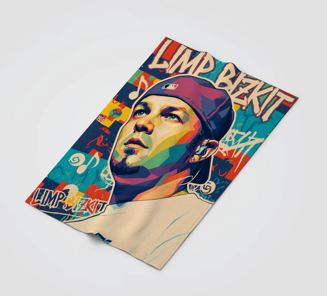 Fred Durst Limp Bizkit pop art coperta in pile da Hantamrata