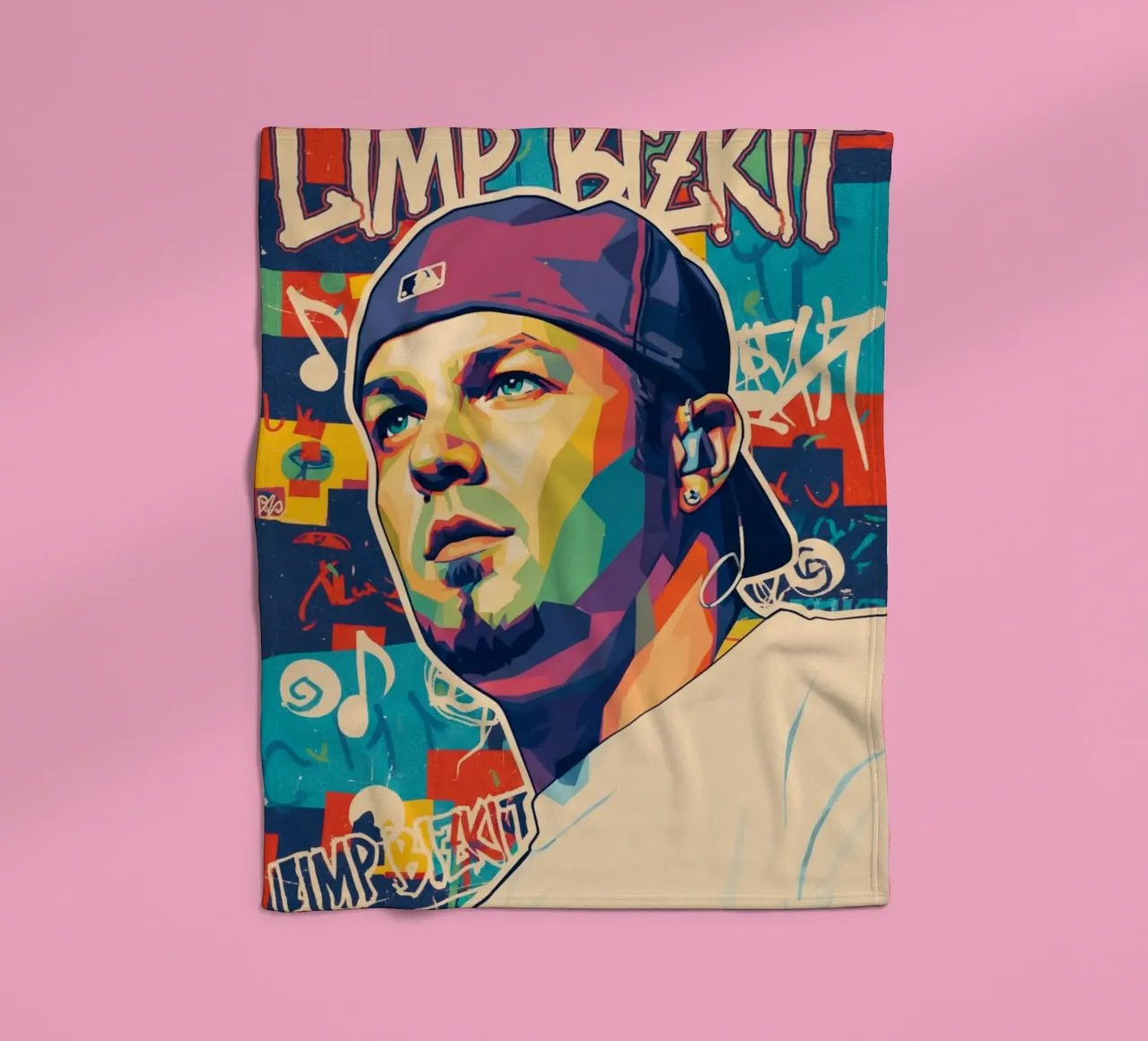 Fred Durst Limp Bizkit pop art coperta in pile da Hantamrata
