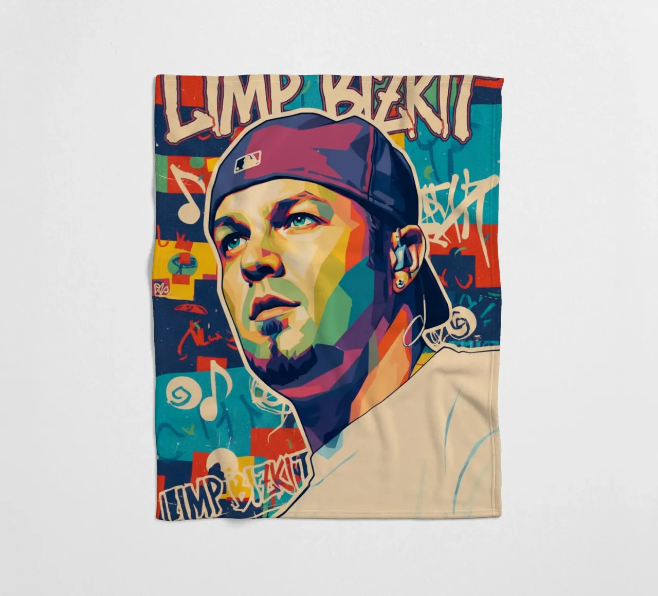 Fred Durst Limp Bizkit pop art coperta in pile da Hantamrata