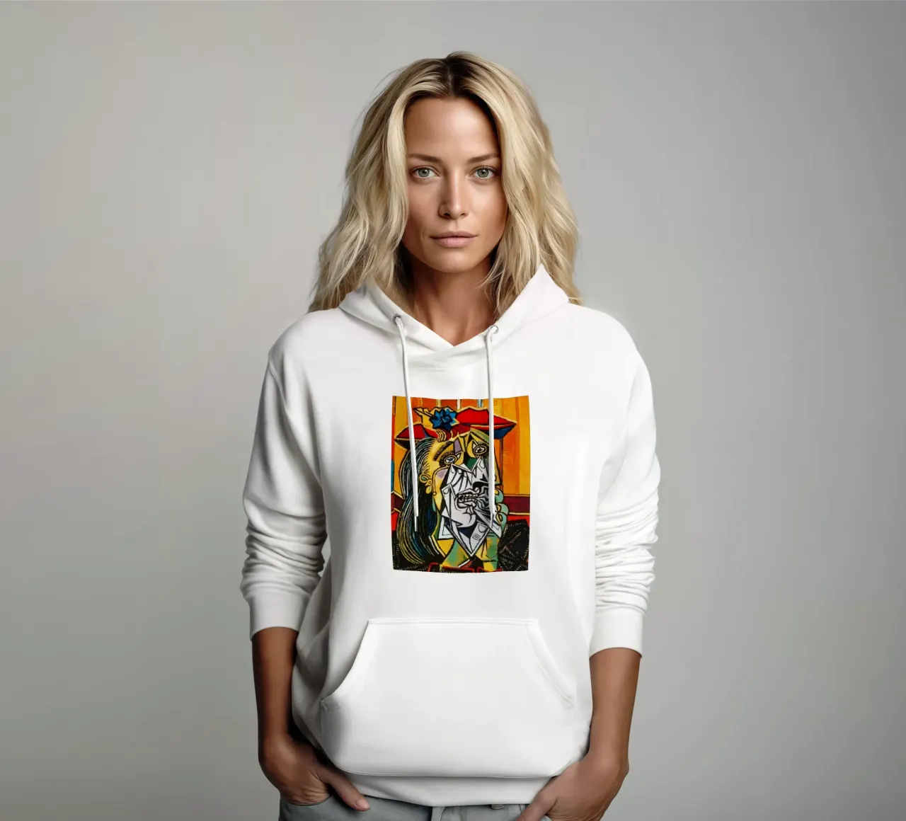 donna triste pablo picasso felpa con cappuccio da eternal nino