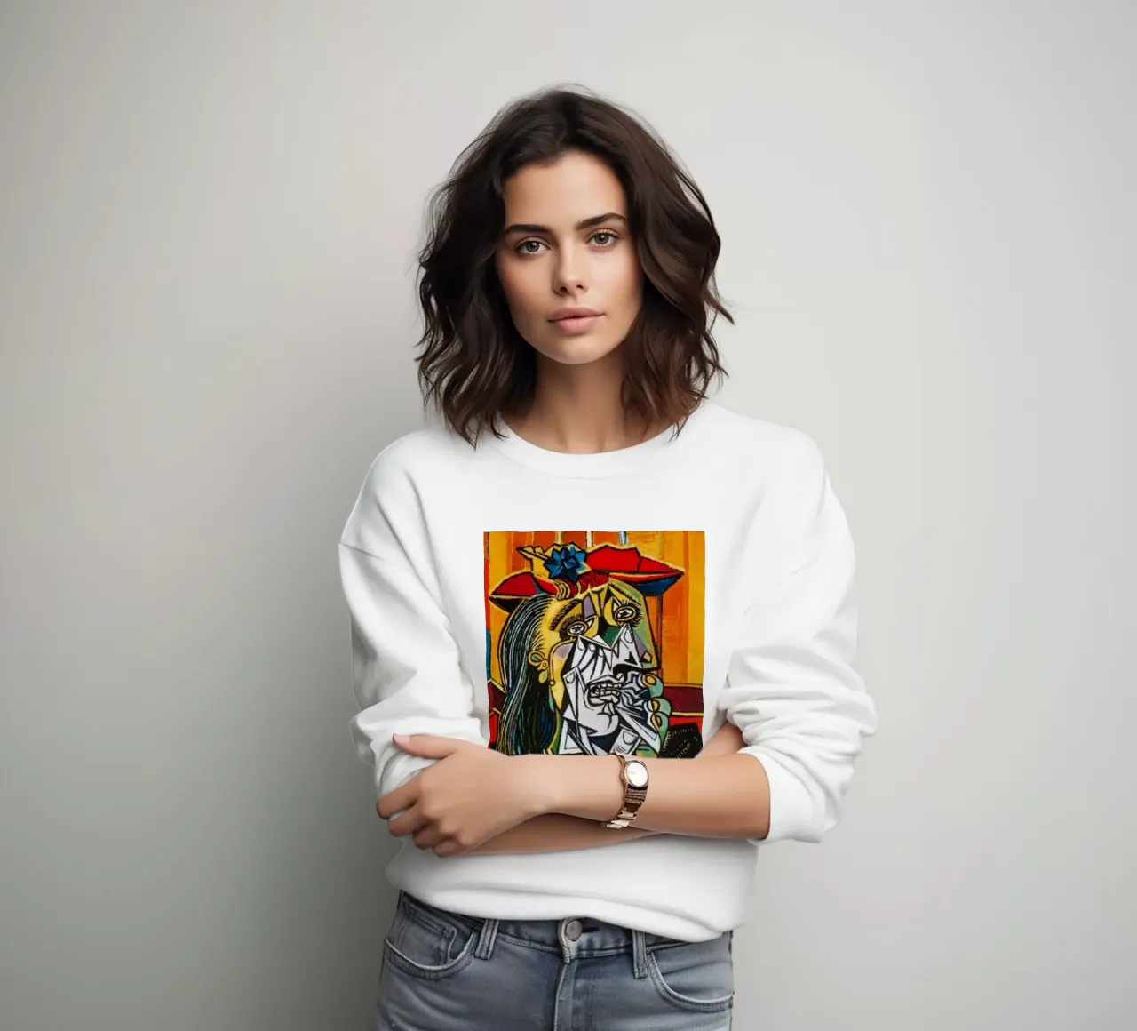 donna triste pablo picasso felpa da eternal nino