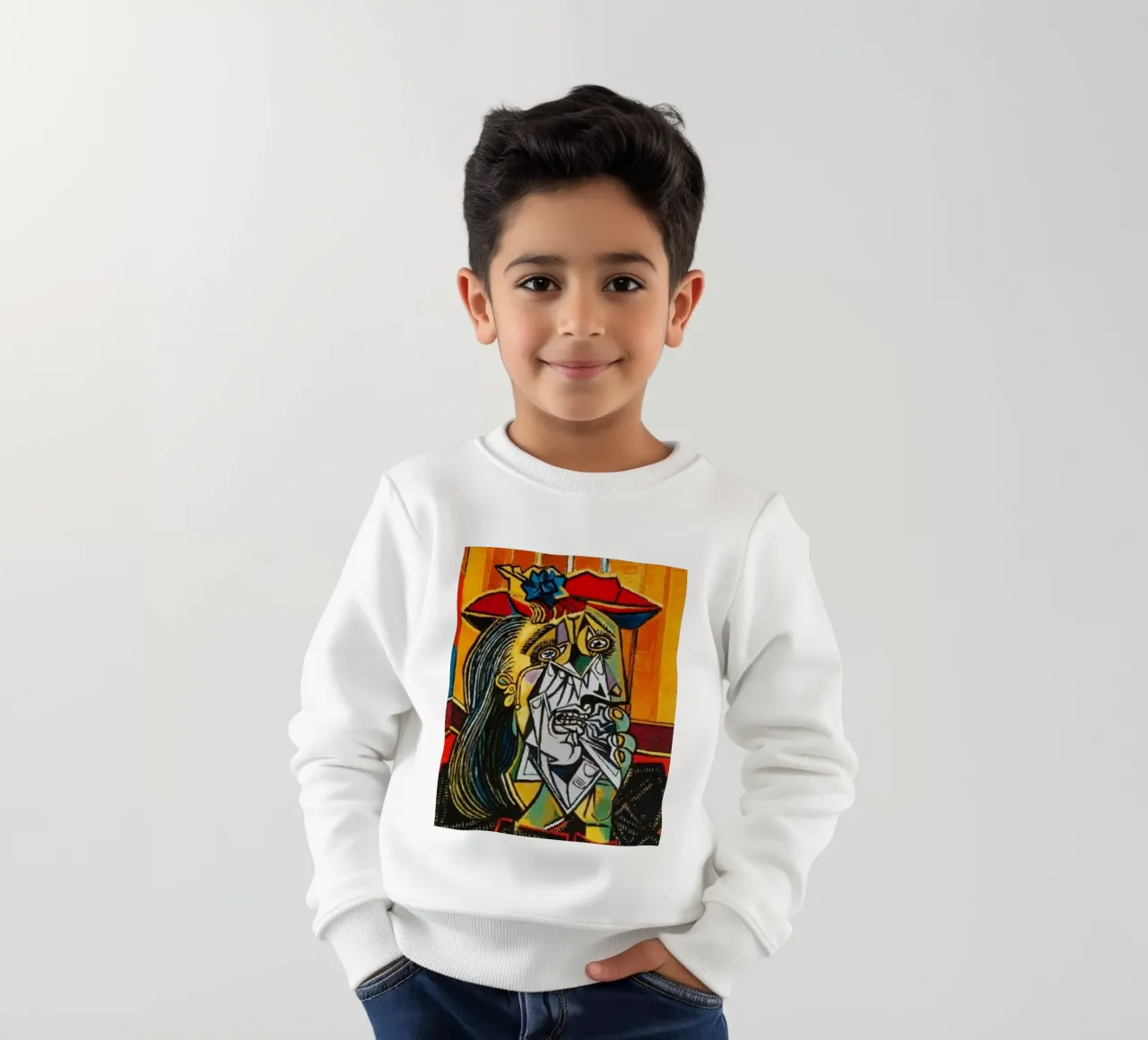 donna triste pablo picasso felpa bambino da eternal nino