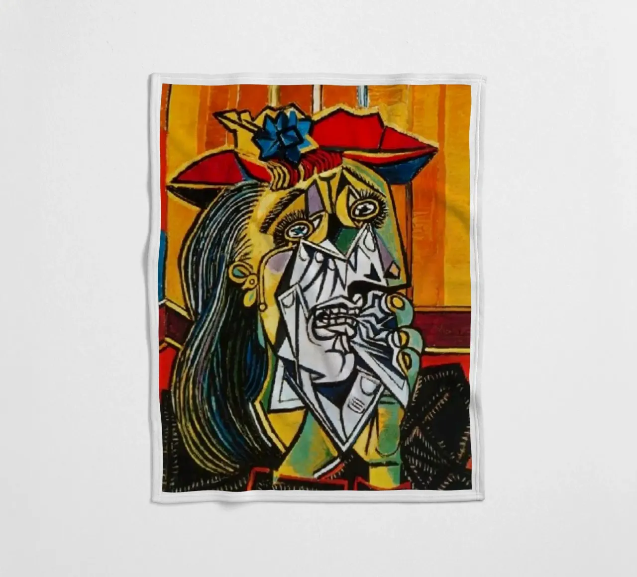 donna triste pablo picasso coperta in pile da eternal nino