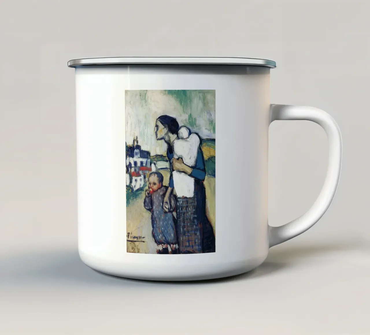 il viaggio di una madre e due figli tazza in smalto da eternal nino