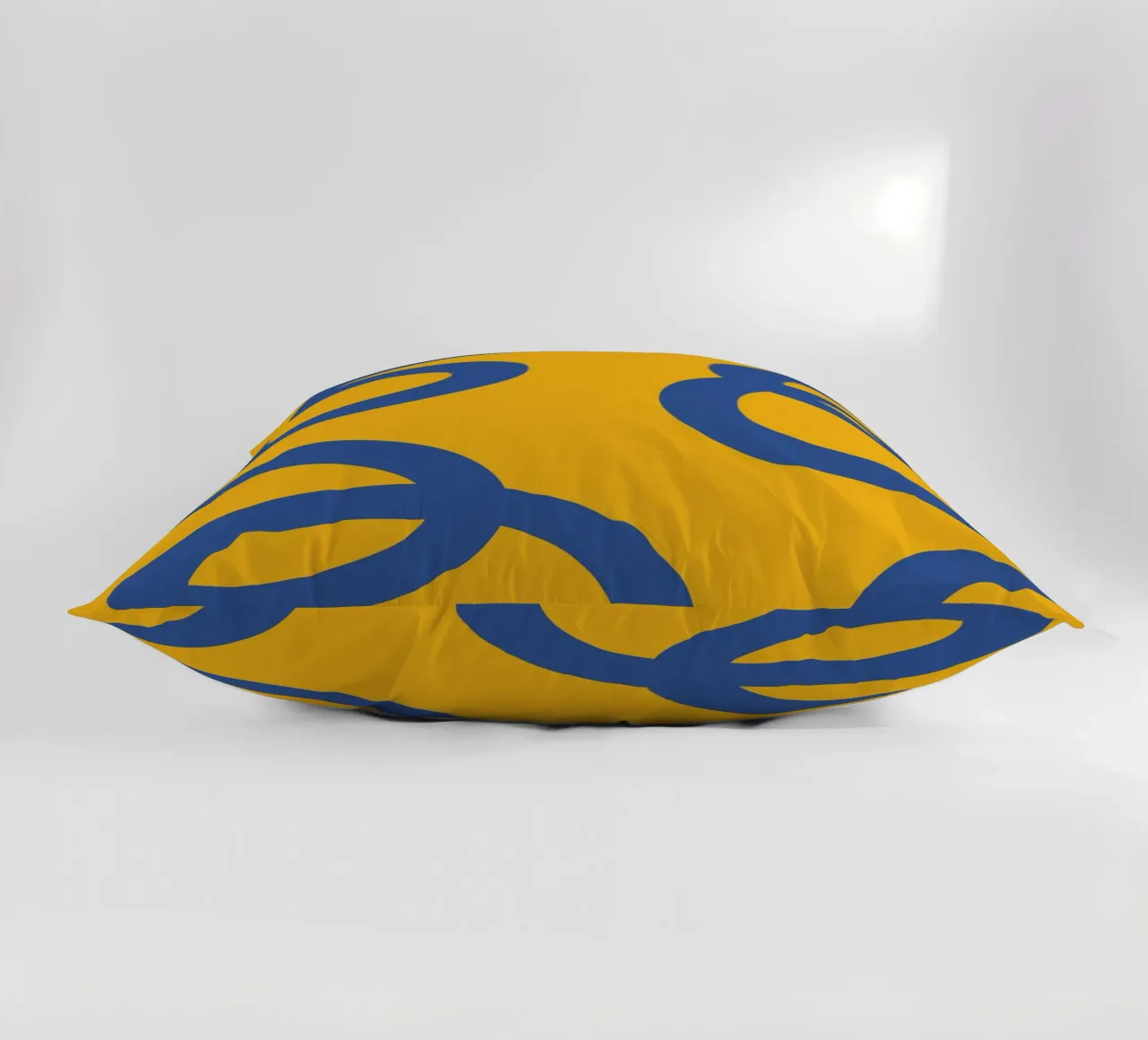 Linea vortice spirale giallo cuscino da galihstudio