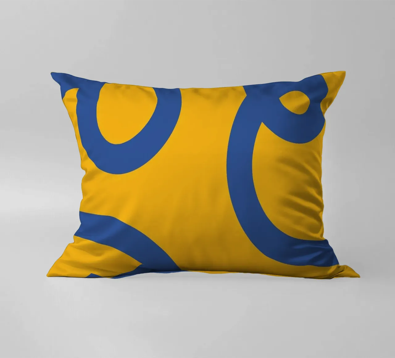 Linea vortice spirale giallo cuscino da galihstudio