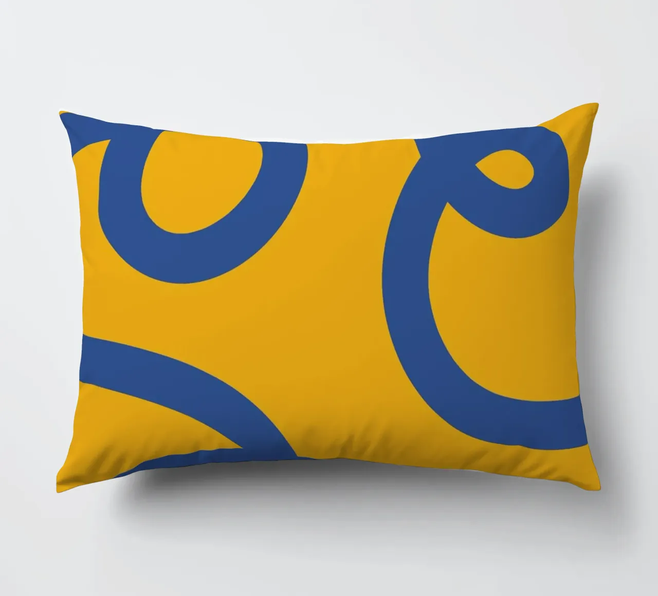 Linea vortice spirale giallo cuscino da galihstudio
