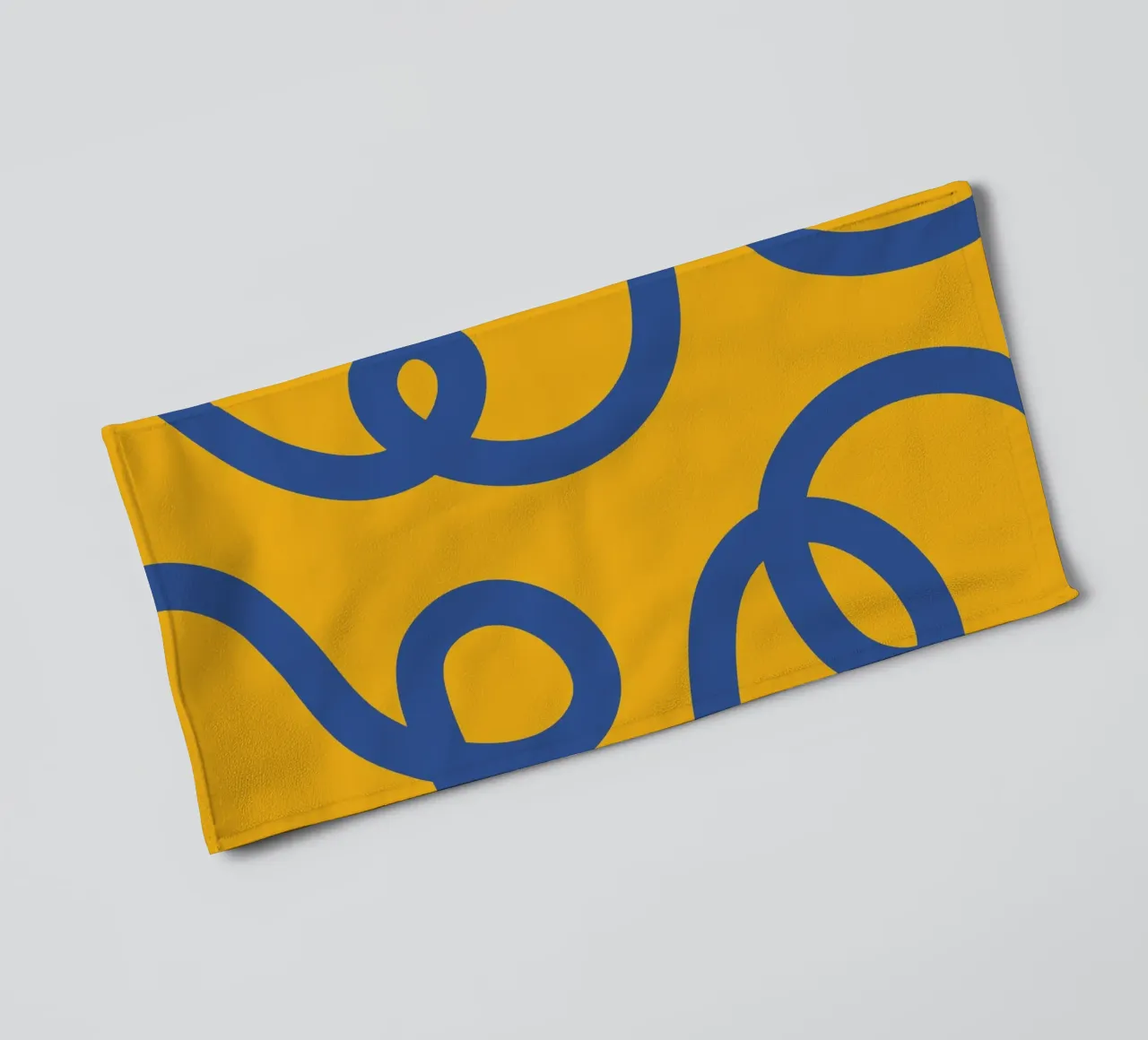 Linea vortice spirale giallo asciugamano da bagno da galihstudio