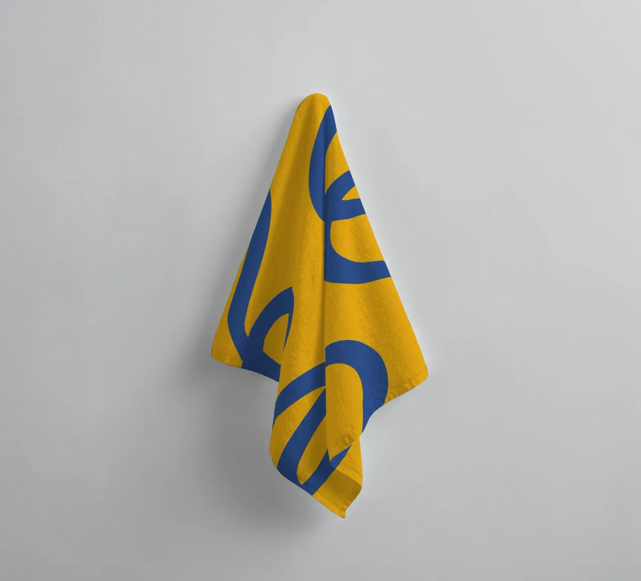 Linea vortice spirale giallo asciugamano da bagno da galihstudio