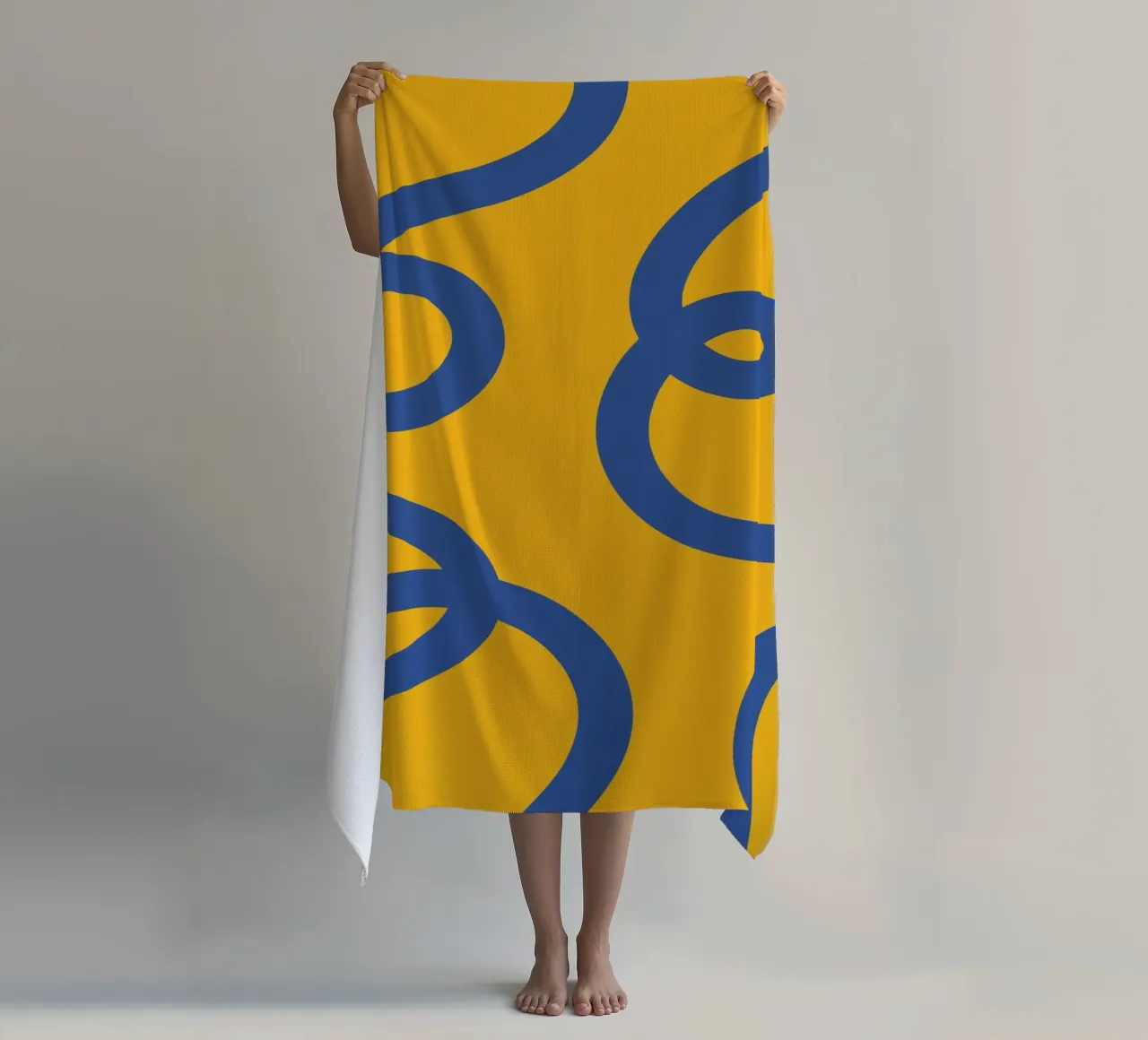 Linea vortice spirale giallo telo mare da galihstudio