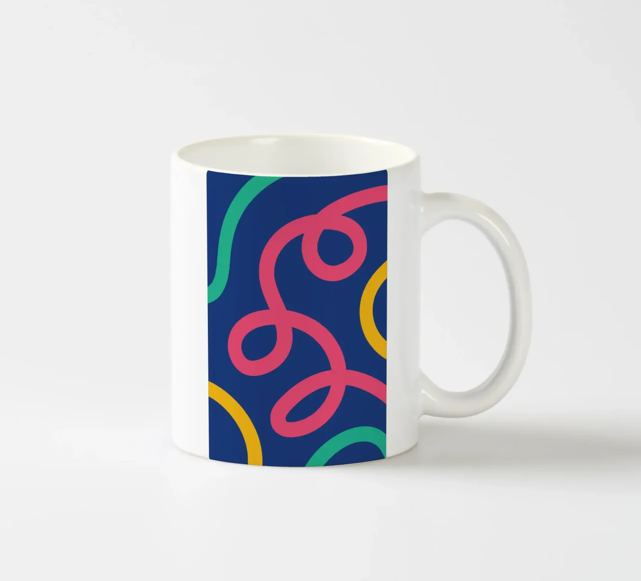Linea arricciata colorata tazza in ceramica da galihstudio