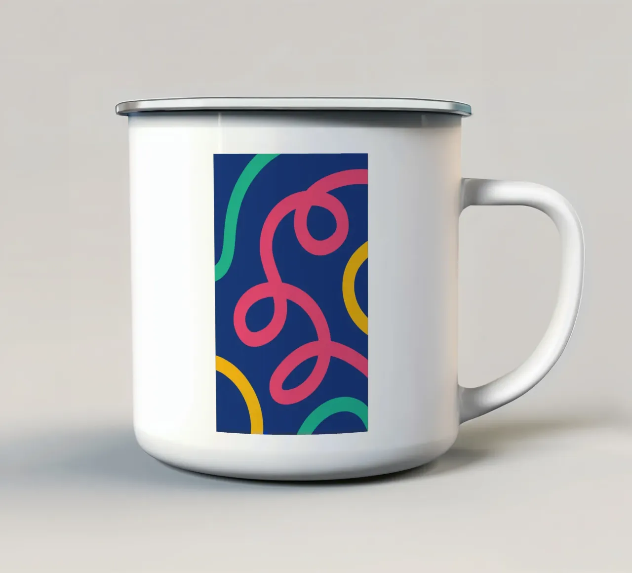 Linea arricciata colorata tazza in smalto da galihstudio