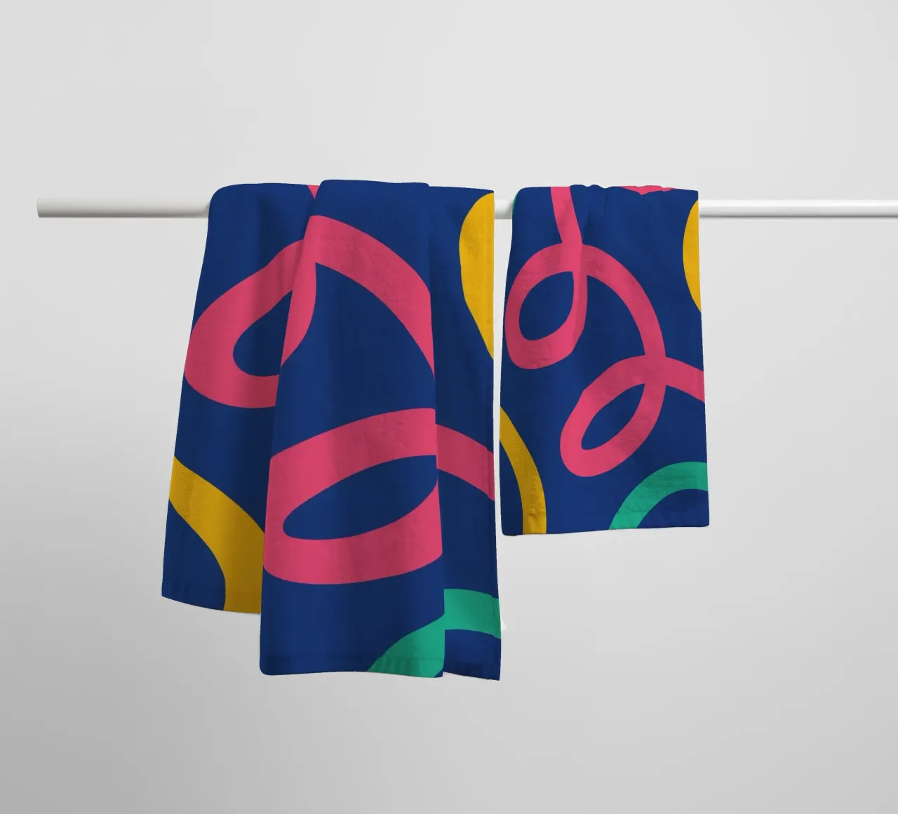 Linea arricciata colorata asciugamano da bagno da galihstudio