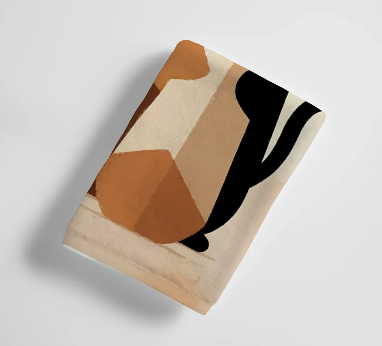 Minimalist Still Life with Black Cat and Vases towel by Bloom And Brush