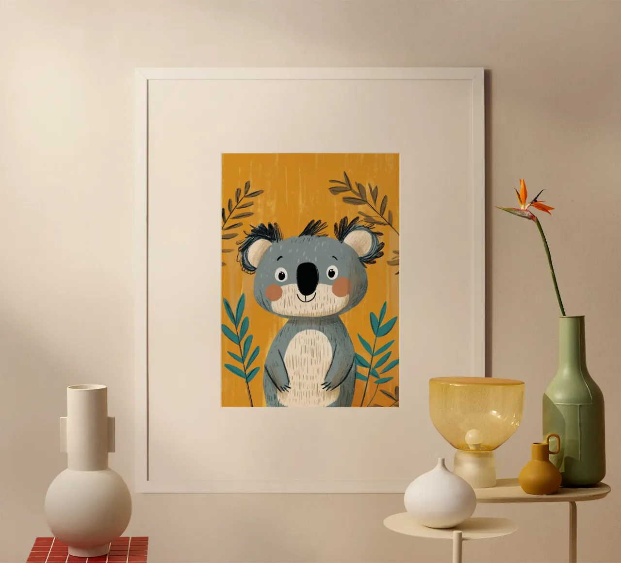 Illustrazione di un simpatico Koala carta hahnemühle da ORION