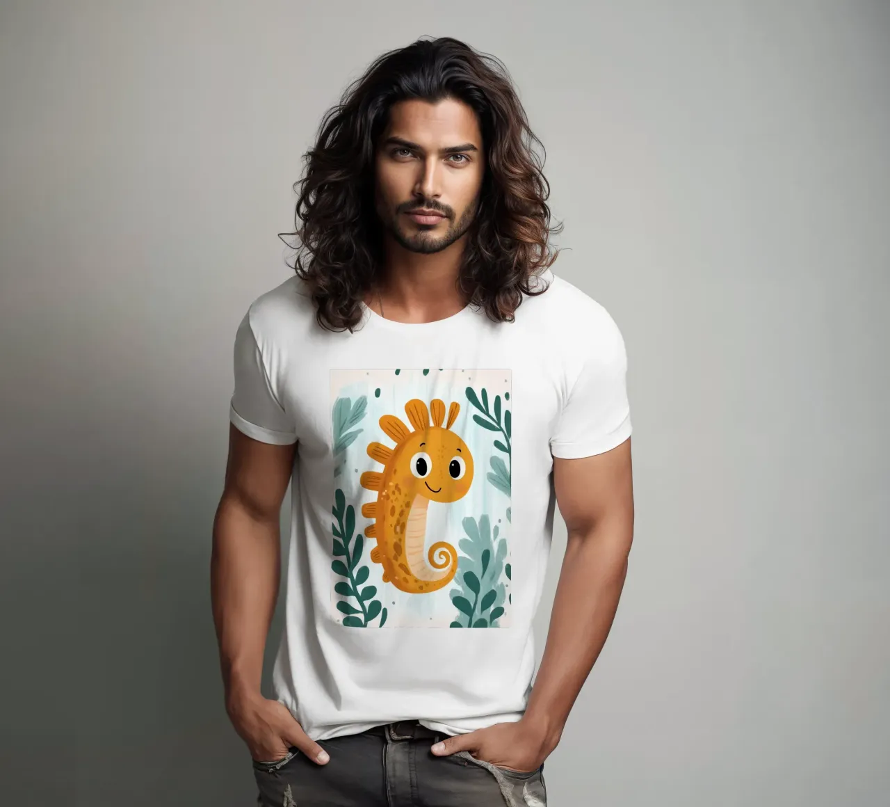 Illustration d'un hippocampe mignon t-shirt de ORION