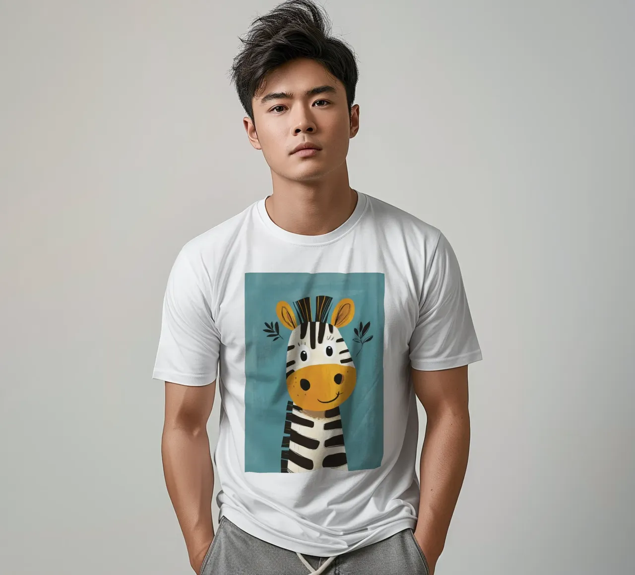 Illustrazione di una simpatica zebra t-shirt da ORION