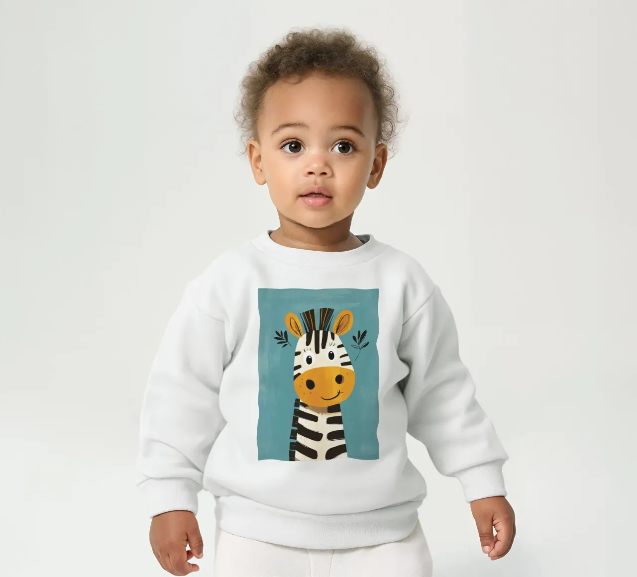 Illustrazione di una simpatica zebra felpa neonato da ORION