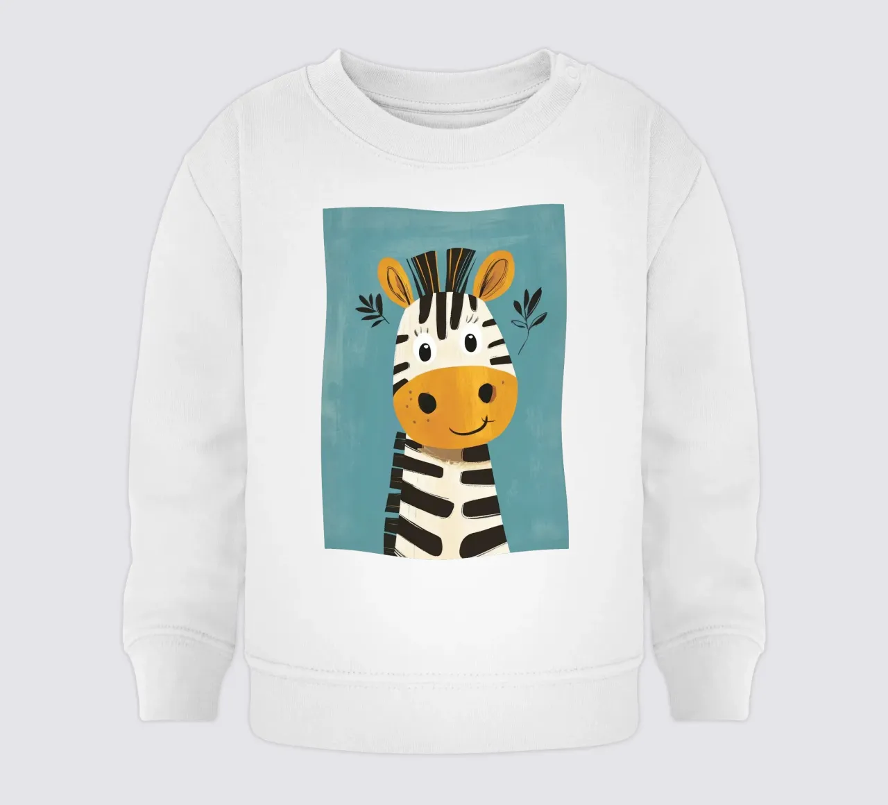 Illustrazione di una simpatica zebra felpa neonato da ORION