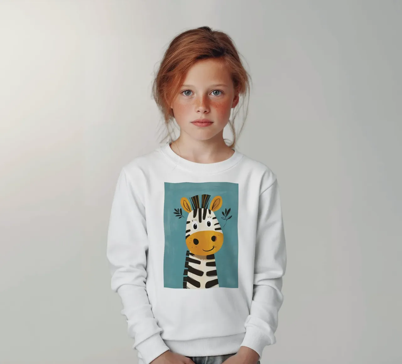 Illustrazione di una simpatica zebra felpa bambino da ORION