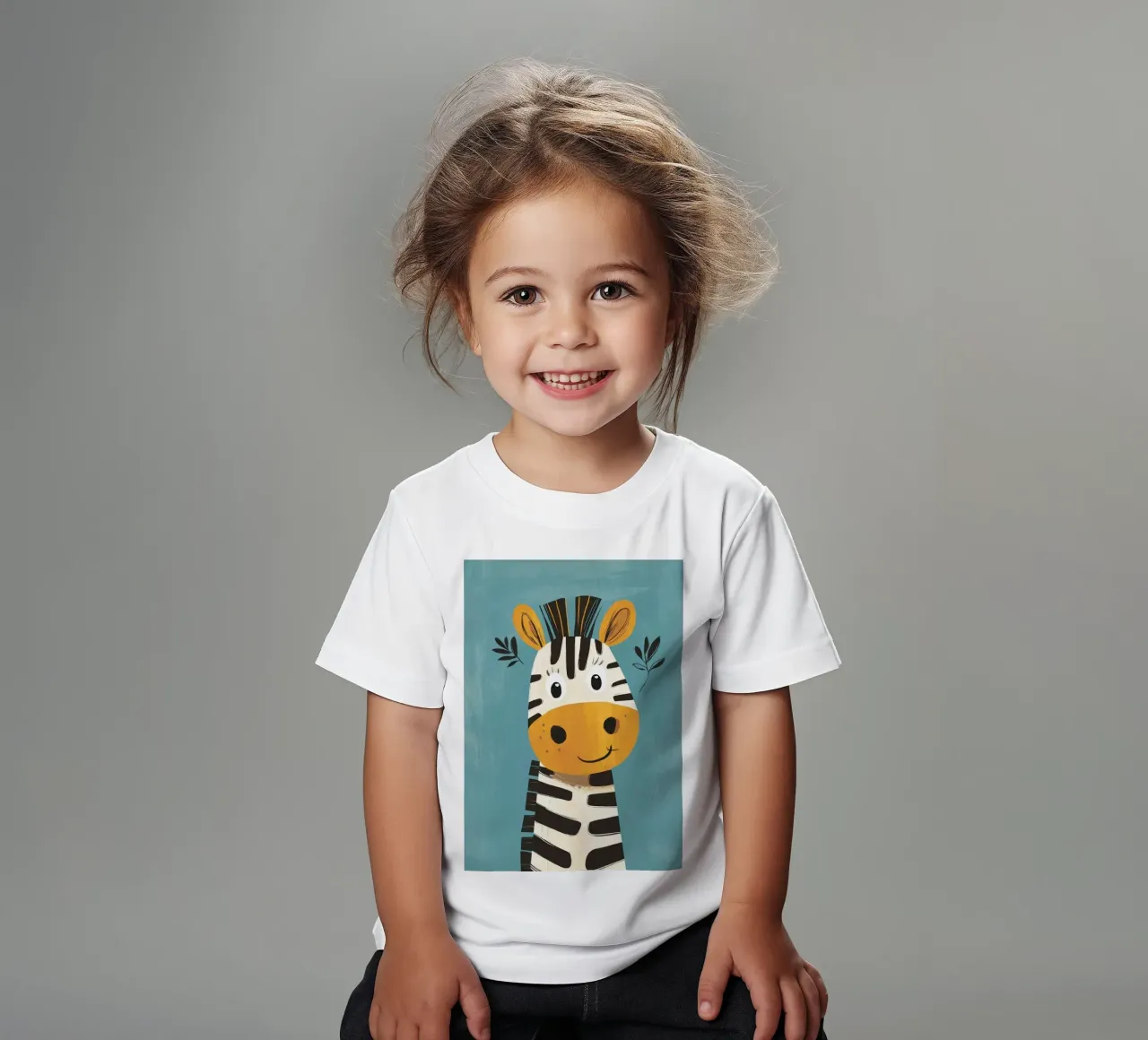 Illustrazione di una simpatica zebra t-shirt bambini da ORION