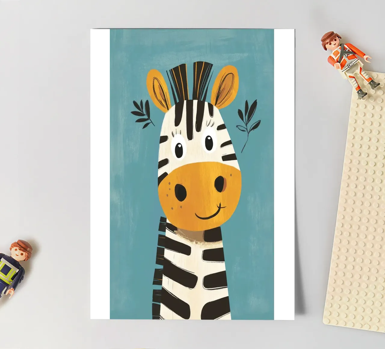 Illustrazione di una simpatica zebra foglio adesivo da ORION