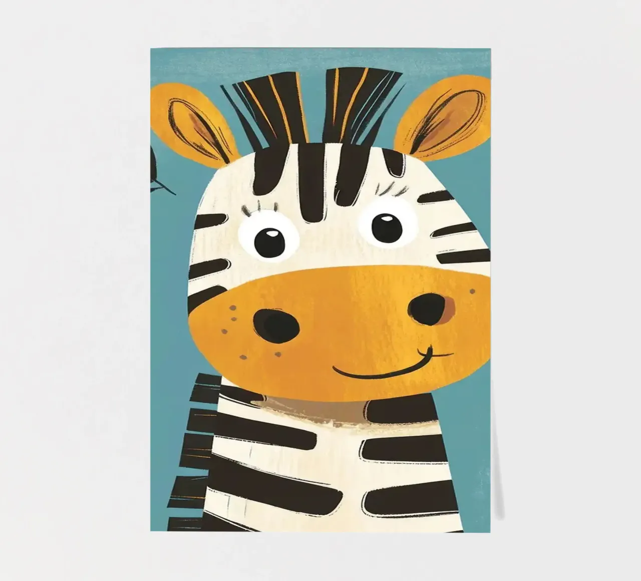 Illustrazione di una simpatica zebra foglio adesivo da ORION